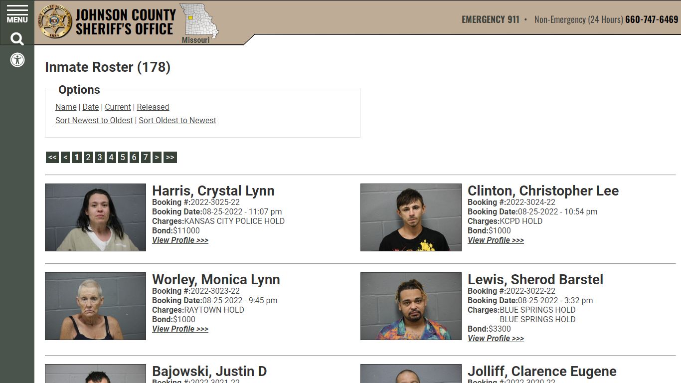 Inmate Roster - Johnson County Sheriff MO